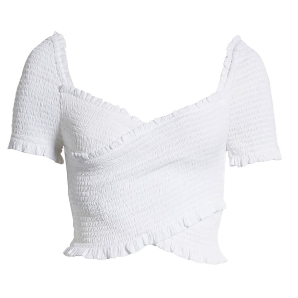 Atsr the label wrap front crop top